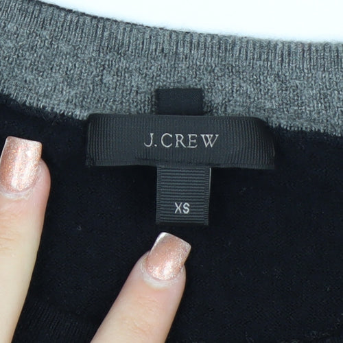 J.Crew Women's Black Wool Crew Neck Pullover Jumper XS