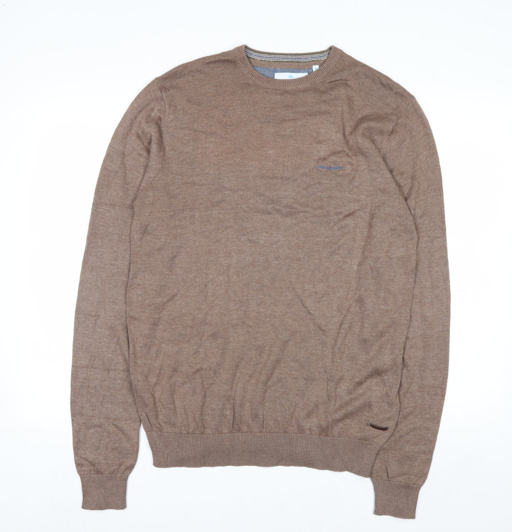 don algodon Men's Brown M Crew Neck Pullover Jumper
