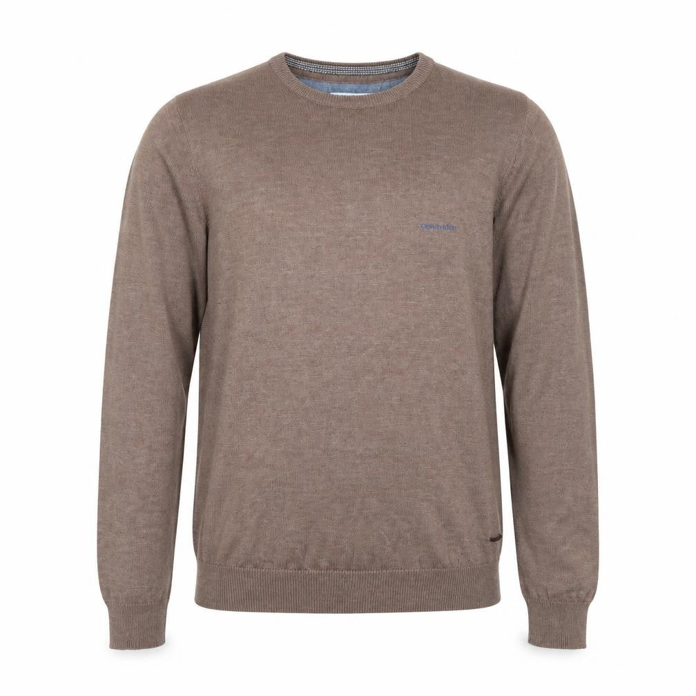 Front view of don algodon Men's Brown M Crew Neck jumper