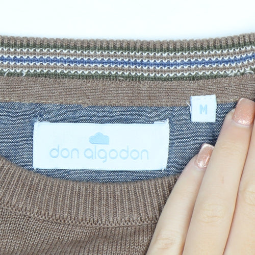 don algodon Men's Brown M Crew Neck Pullover Jumper