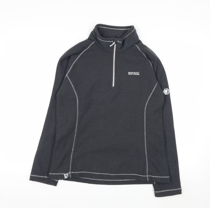 Regatta Great Outdoors Women's Black Fleece 1/2 Zip Pullover UK 10
