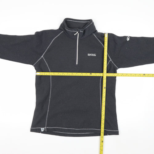Regatta Great Outdoors Women's Black Fleece 1/2 Zip Pullover UK 10