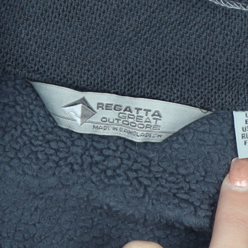 Regatta Great Outdoors Women's Black Fleece 1/2 Zip Pullover UK 10