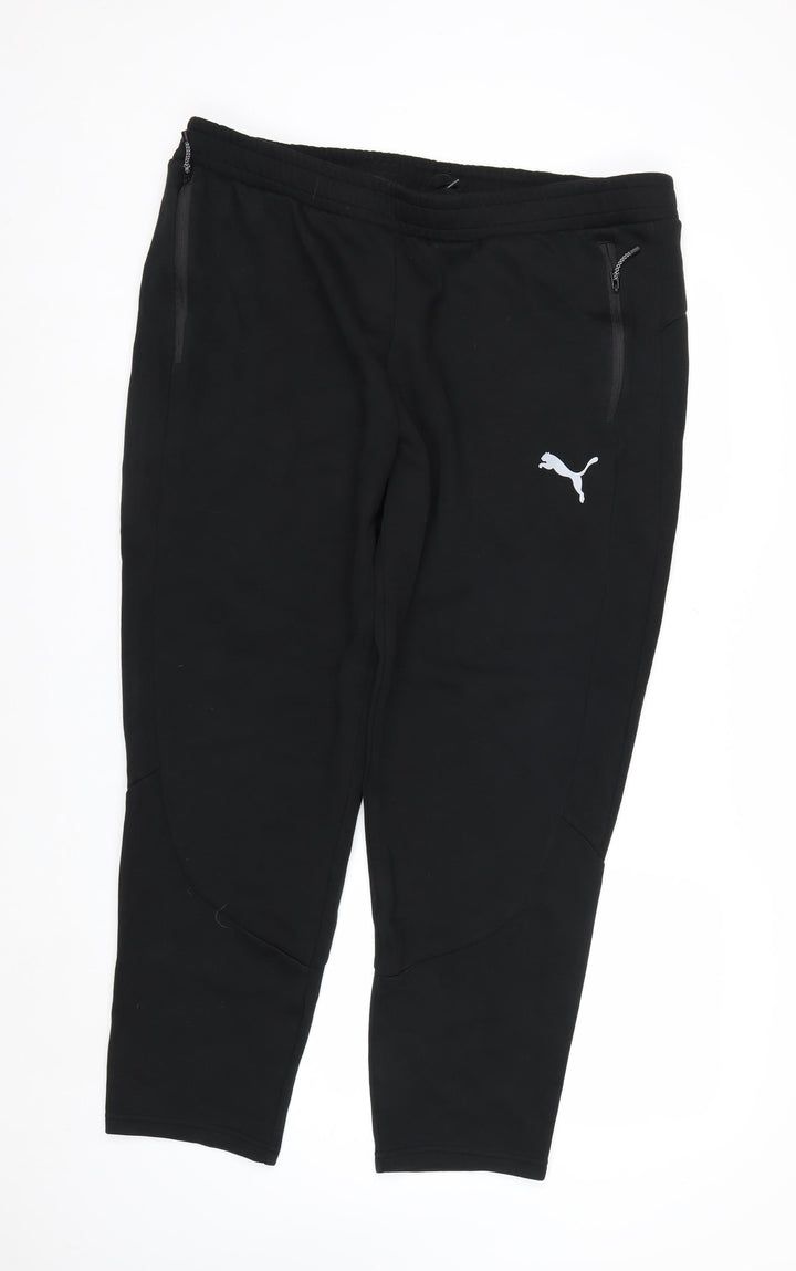 Puma Men's Black 2XL Jogger Trousers with Logo Detail