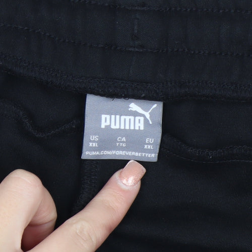 Puma Men's Black 2XL Jogger Trousers with Logo Detail