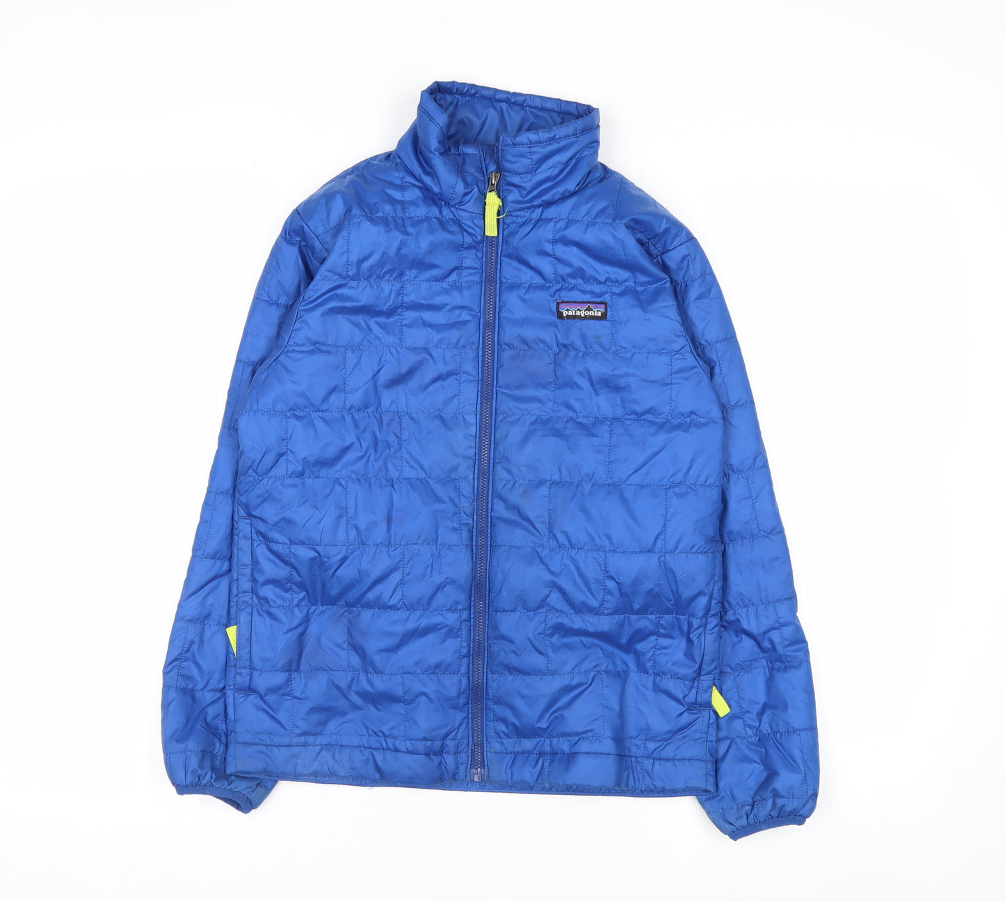 Patagonia Boys Blue 10 Years Puffer Jacket Full Zip Insulated Winter Coat