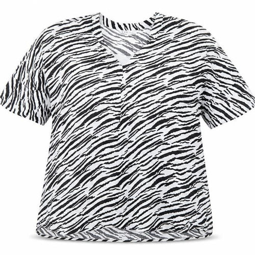 Yours Womens Black White Zebra Print Viscose T-Shirt Size 22