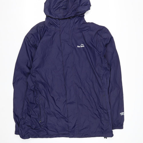 Peter Storm Men’s Blue XL Waterproof Hooded Rain Jacket
