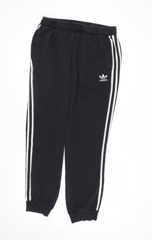 Adidas Men's Black Jogger Trousers M Casual Fleece Track Pants
