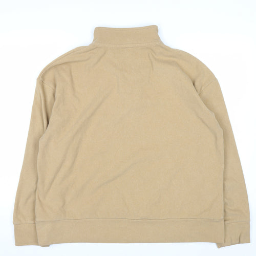 Next Women’s Beige 1/4 Zip Fleece Pullover Sweatshirt Size 18