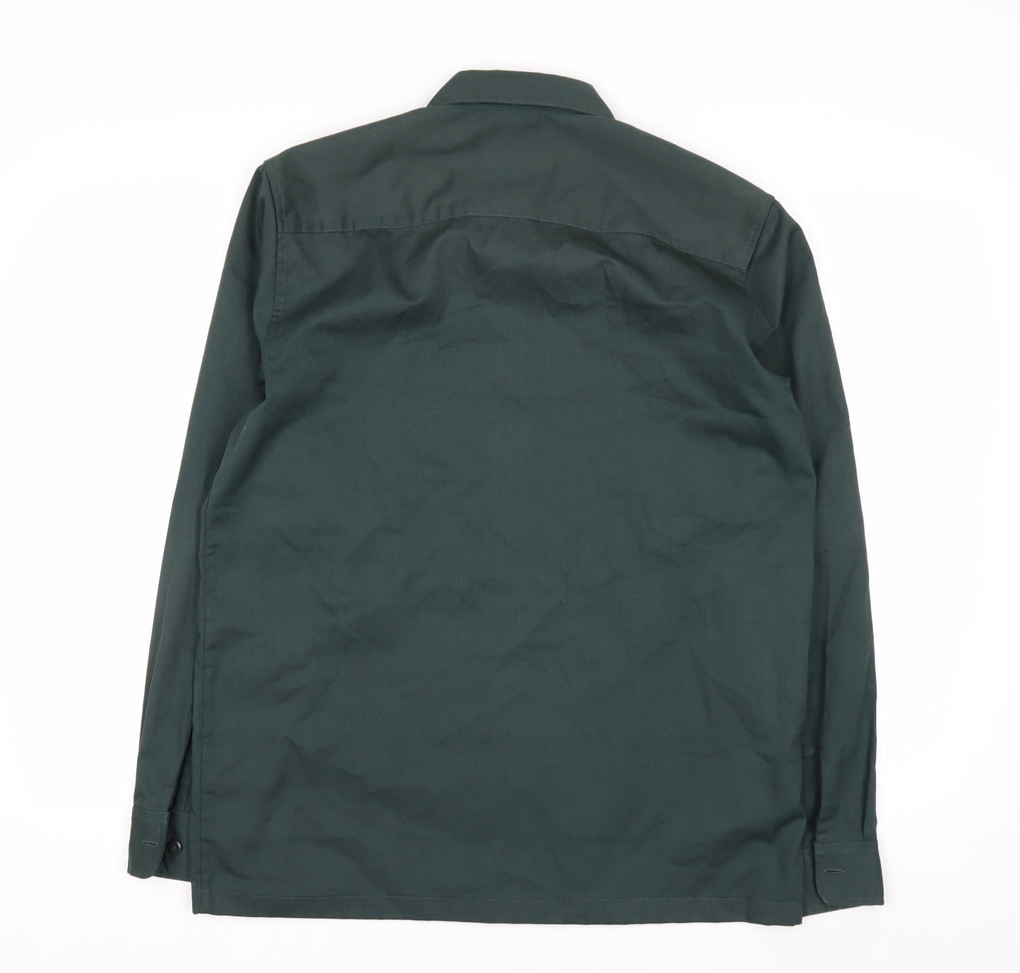 Carhartt Men's Green Twill Long Sleeve Button-Up Work Shirt M