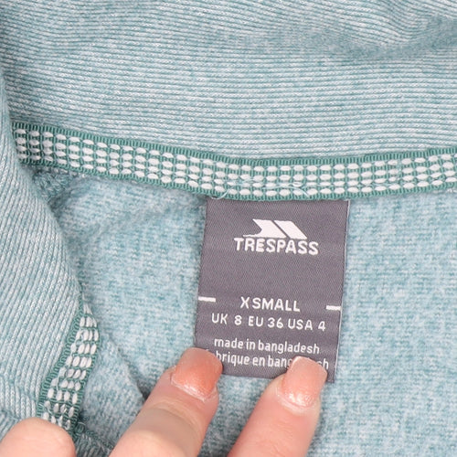 Trespass Womens Blue 1/2 Zip Pullover Fleece Sweatshirt Size XS UK 8