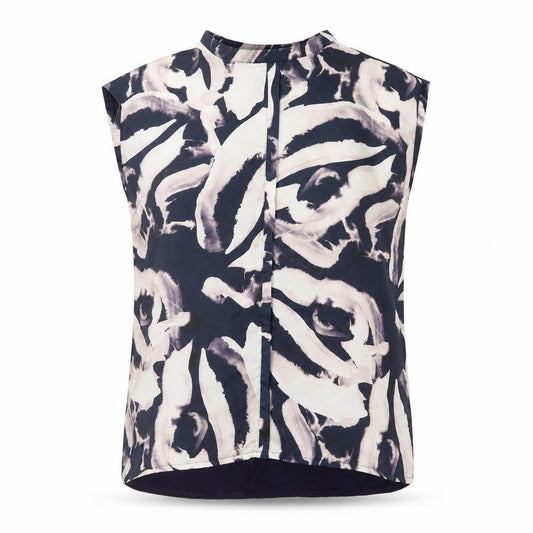 Front view of KLEY Women’s Multicoloured Sleeveless Blouse, size UK 16