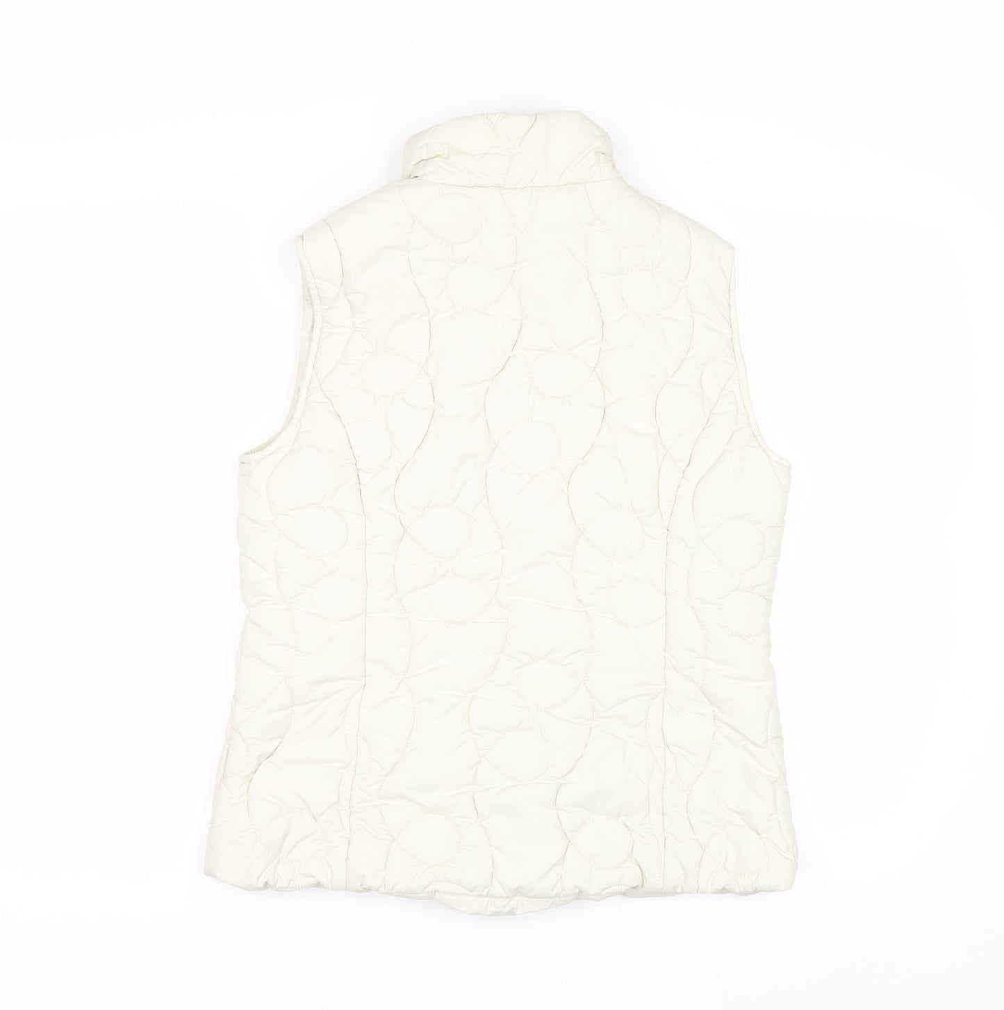 Marks and Spencer Per Una Women Ivory Quilted Water Repellent Waistcoat Size S