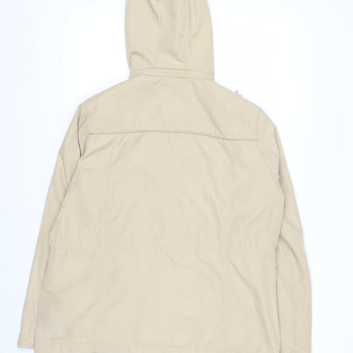 Marks and Spencer Women's Beige Hooded Rain Coat Jacket Size 16