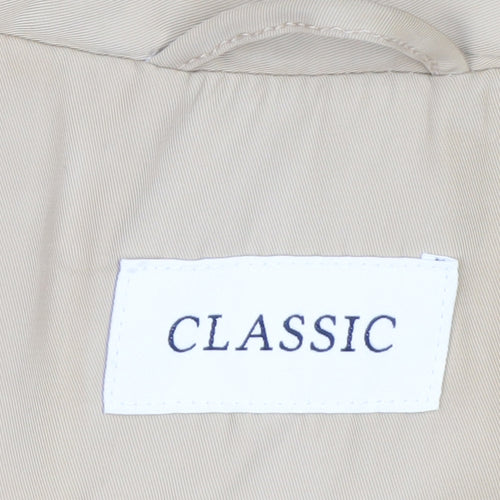 Marks and Spencer Women's Beige Hooded Rain Coat Jacket Size 16