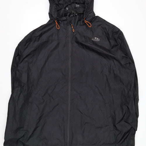 Snowdonia Men’s Black 4XL Hooded Waterproof Windbreaker Jacket