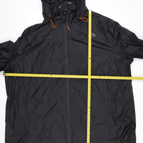 Snowdonia Men’s Black 4XL Hooded Waterproof Windbreaker Jacket