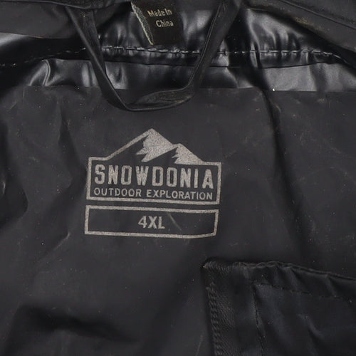 Snowdonia Men’s Black 4XL Hooded Waterproof Windbreaker Jacket