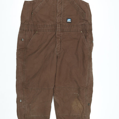 Berne Youth Brown Insulated Canvas Workwear Dungarees L