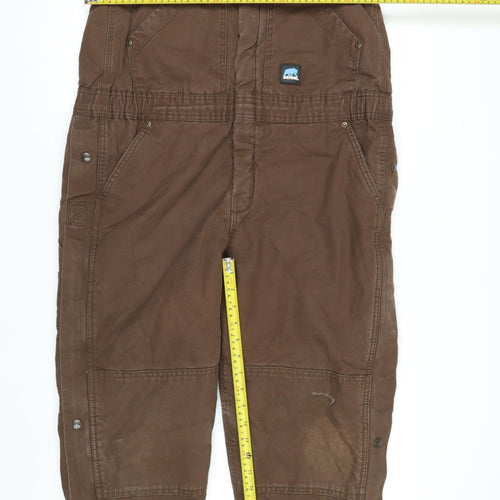 Berne Youth Brown Insulated Canvas Workwear Dungarees L