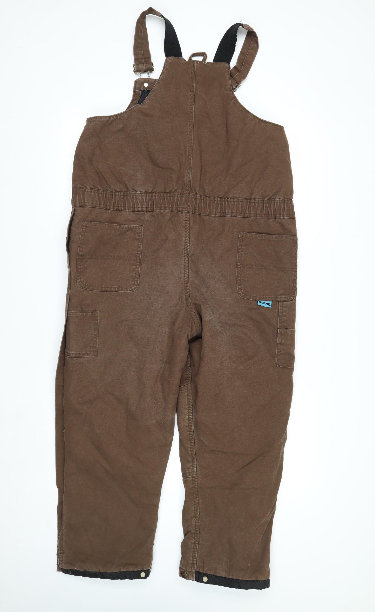 Berne Youth Brown Insulated Canvas Workwear Dungarees L