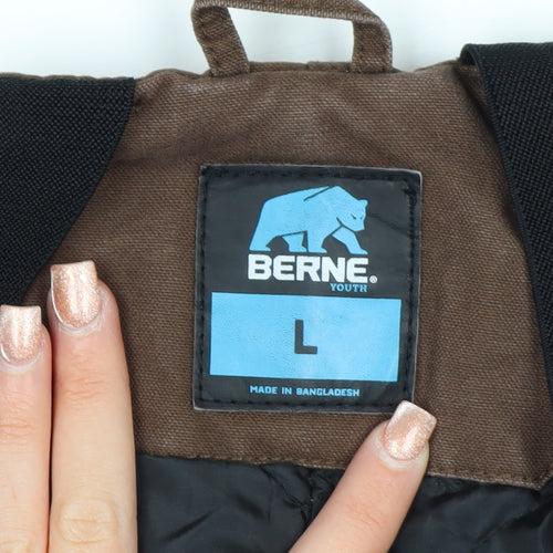 Berne Youth Brown Insulated Canvas Workwear Dungarees L