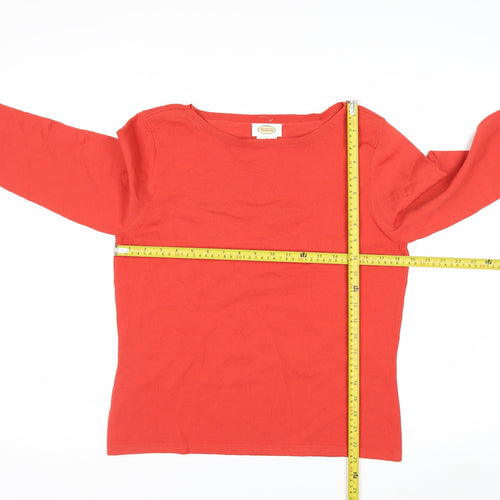Talbots Women's Red Medium Boat Neck Knit Pullover Jumper