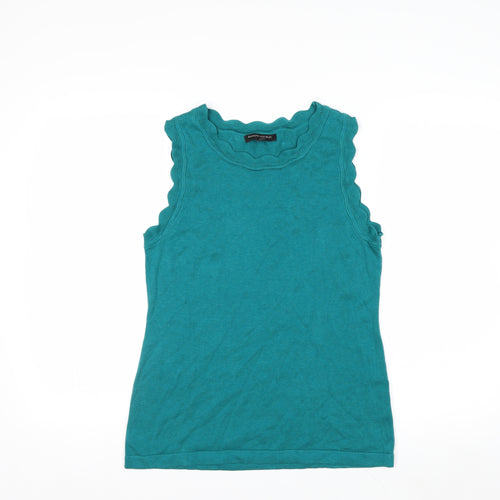 Banana Republic Women's Green Sleeveless Knit Pullover Jumper Size S