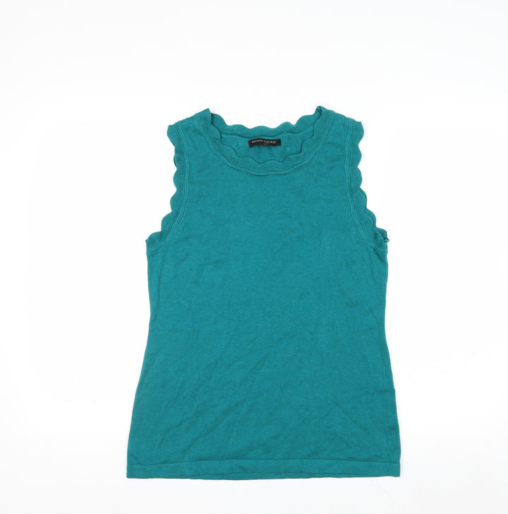 Banana Republic Women's Green Sleeveless Knit Pullover Jumper Size S