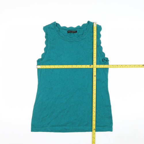 Banana Republic Women's Green Sleeveless Knit Pullover Jumper Size S