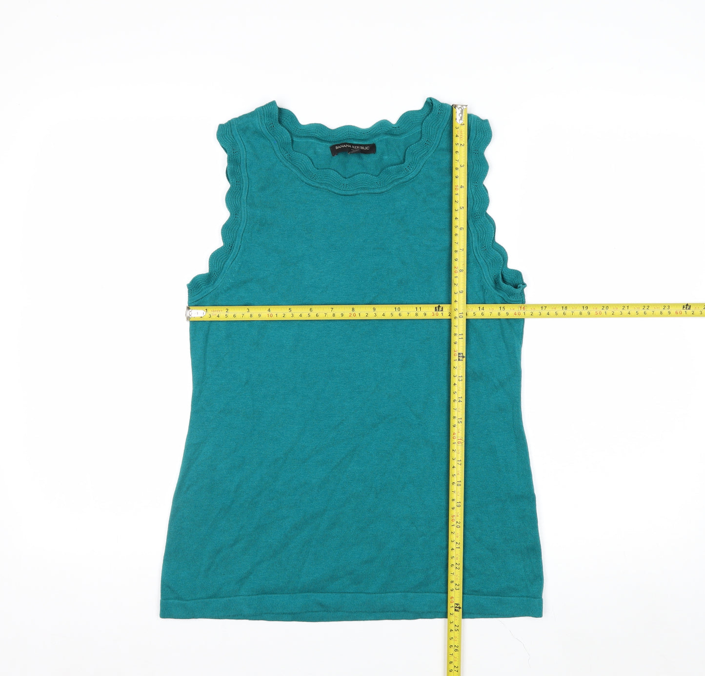 Banana Republic Women's Green Sleeveless Knit Pullover Jumper Size S