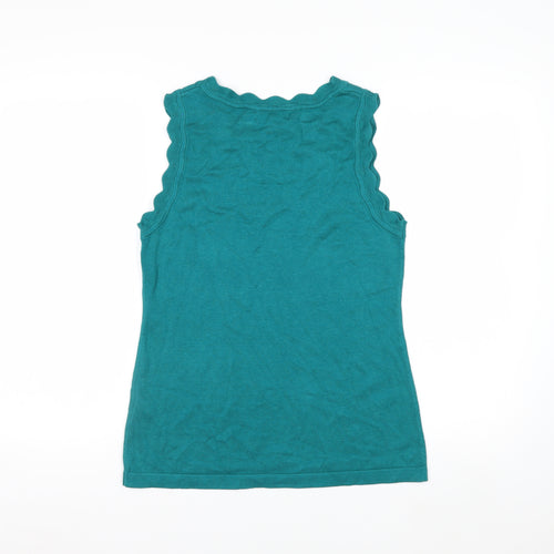 Banana Republic Women's Green Sleeveless Knit Pullover Jumper Size S
