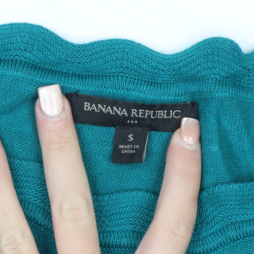 Banana Republic Women's Green Sleeveless Knit Pullover Jumper Size S