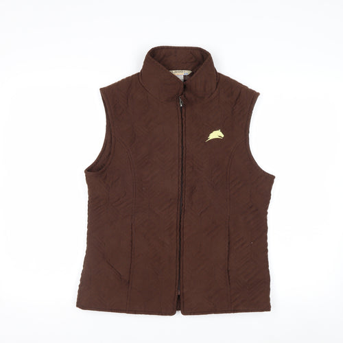 10,000 ft Above Sea Level Women's Brown Quilted Waistcoat S