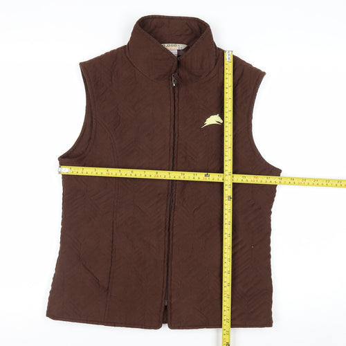 10,000 ft Above Sea Level Women's Brown Quilted Waistcoat S