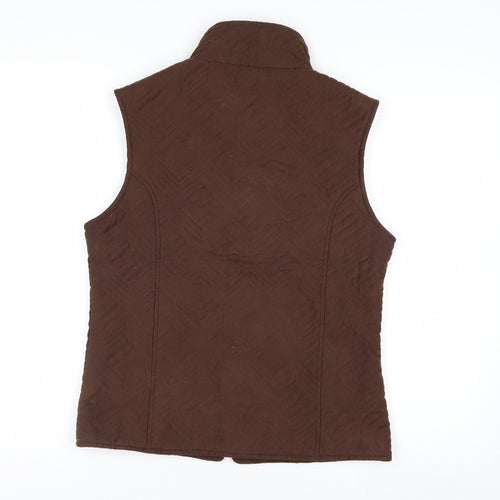 10,000 ft Above Sea Level Women's Brown Quilted Waistcoat S