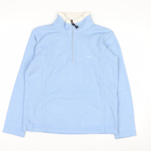 Musto Women Blue Fleece 1/2 Zip Pullover Sweatshirt Size 10