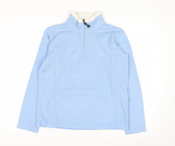 Musto Women Blue Fleece 1/2 Zip Pullover Sweatshirt Size 10