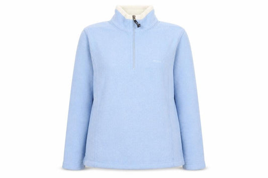 Front view of Musto Women Blue Fleece 1/2 Zip Pullover Sweatshirt, size 10