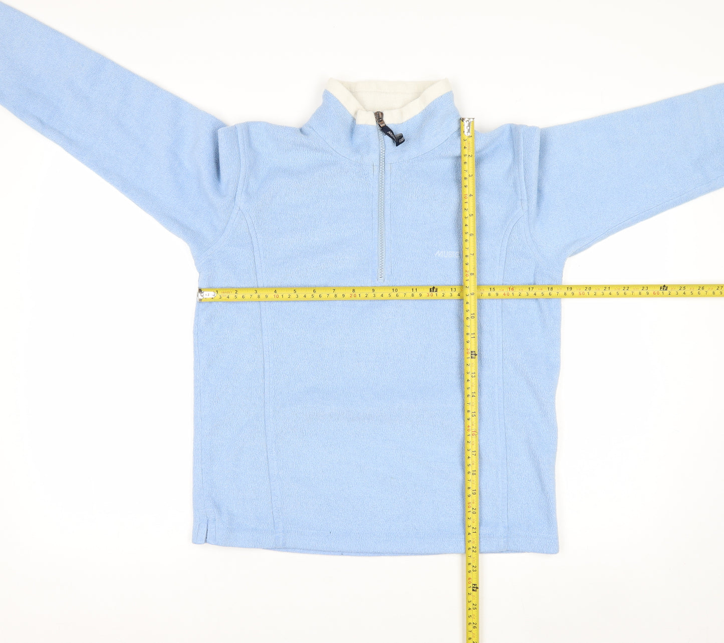 Musto Women Blue Fleece 1/2 Zip Pullover Sweatshirt Size 10