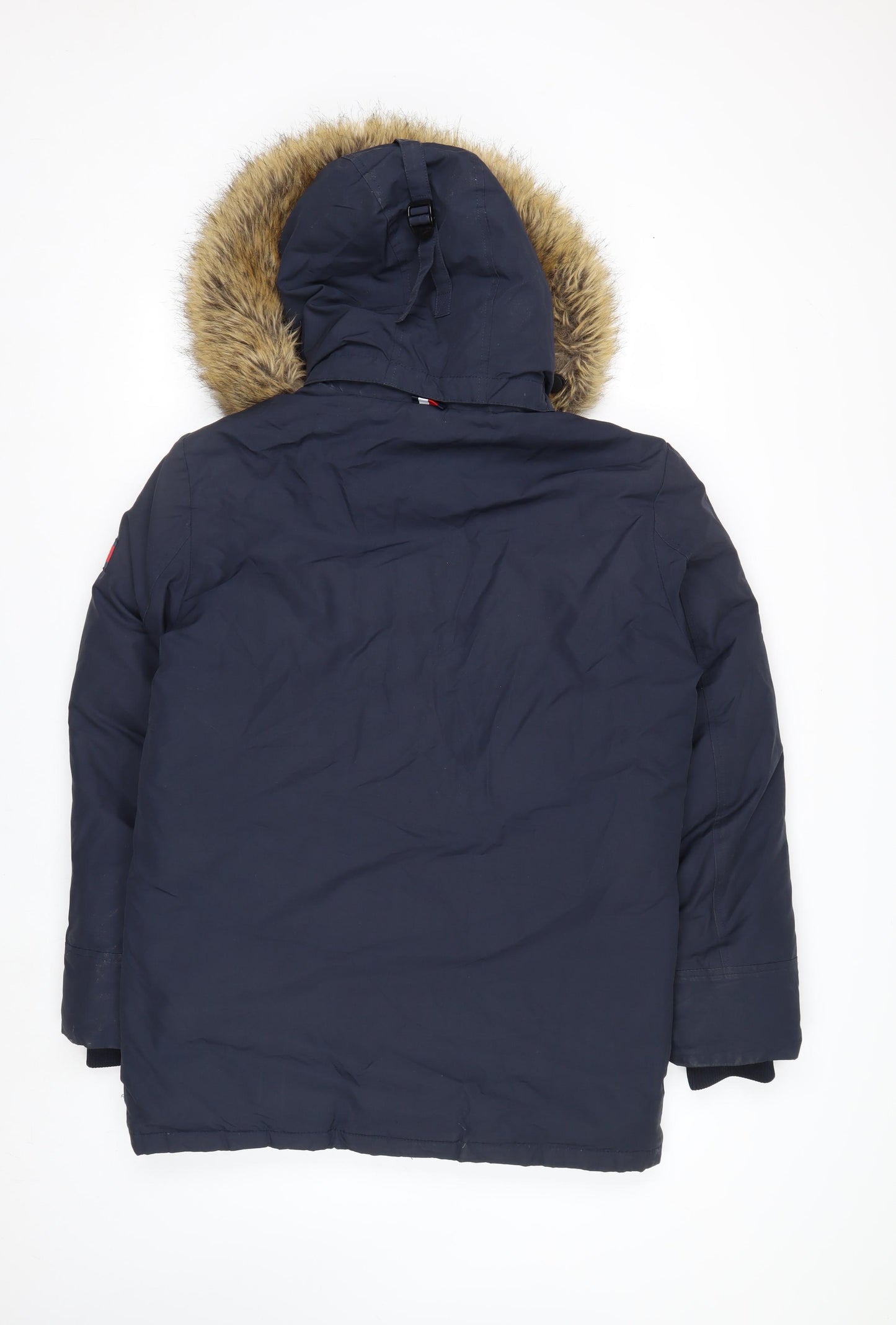 Tommy Hilfiger Men's Blue Hooded Parka Coat Size S