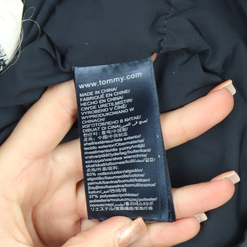 Tommy Hilfiger Men's Blue Hooded Parka Coat Size S