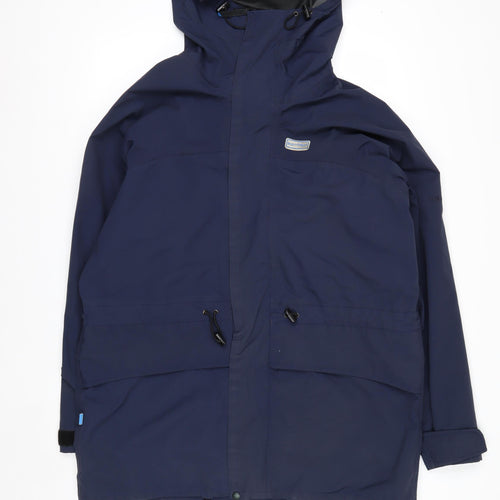 Karrimor Mens Blue XL Waterproof Parka Jacket Hooded Outdoor
