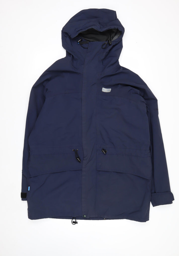 Karrimor Mens Blue XL Waterproof Parka Jacket Hooded Outdoor