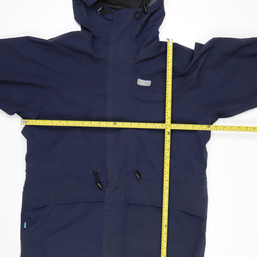 Karrimor Mens Blue XL Waterproof Parka Jacket Hooded Outdoor
