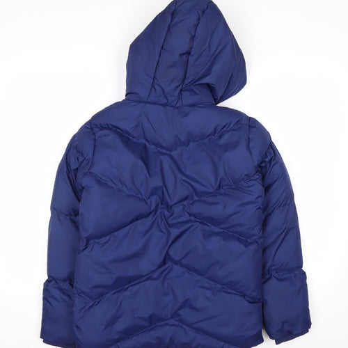Tokyo Laundry Boys Blue Hooded Puffer Jacket 11-12 Years Winter Zip Coat