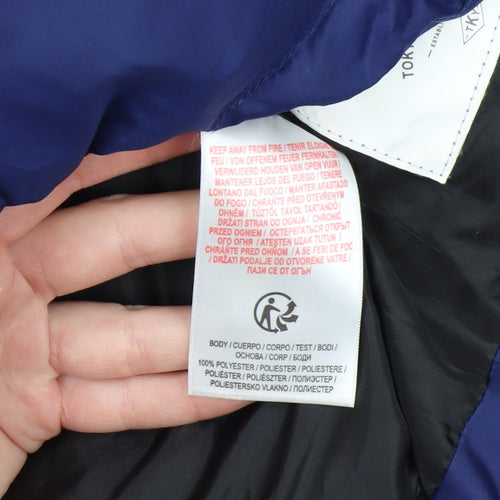 Tokyo Laundry Boys Blue Hooded Puffer Jacket 11-12 Years Winter Zip Coat