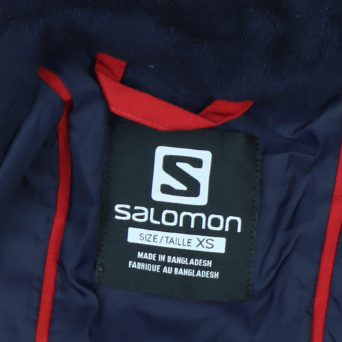 Salomon Men's Red XS Puffer Jacket Ski Water Resistant Winter Coat
