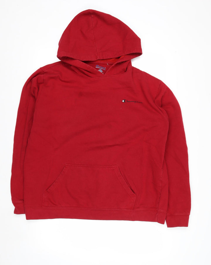 Champion Men's Red Pullover Hoodie 1XL Cotton Blend Athletic Style